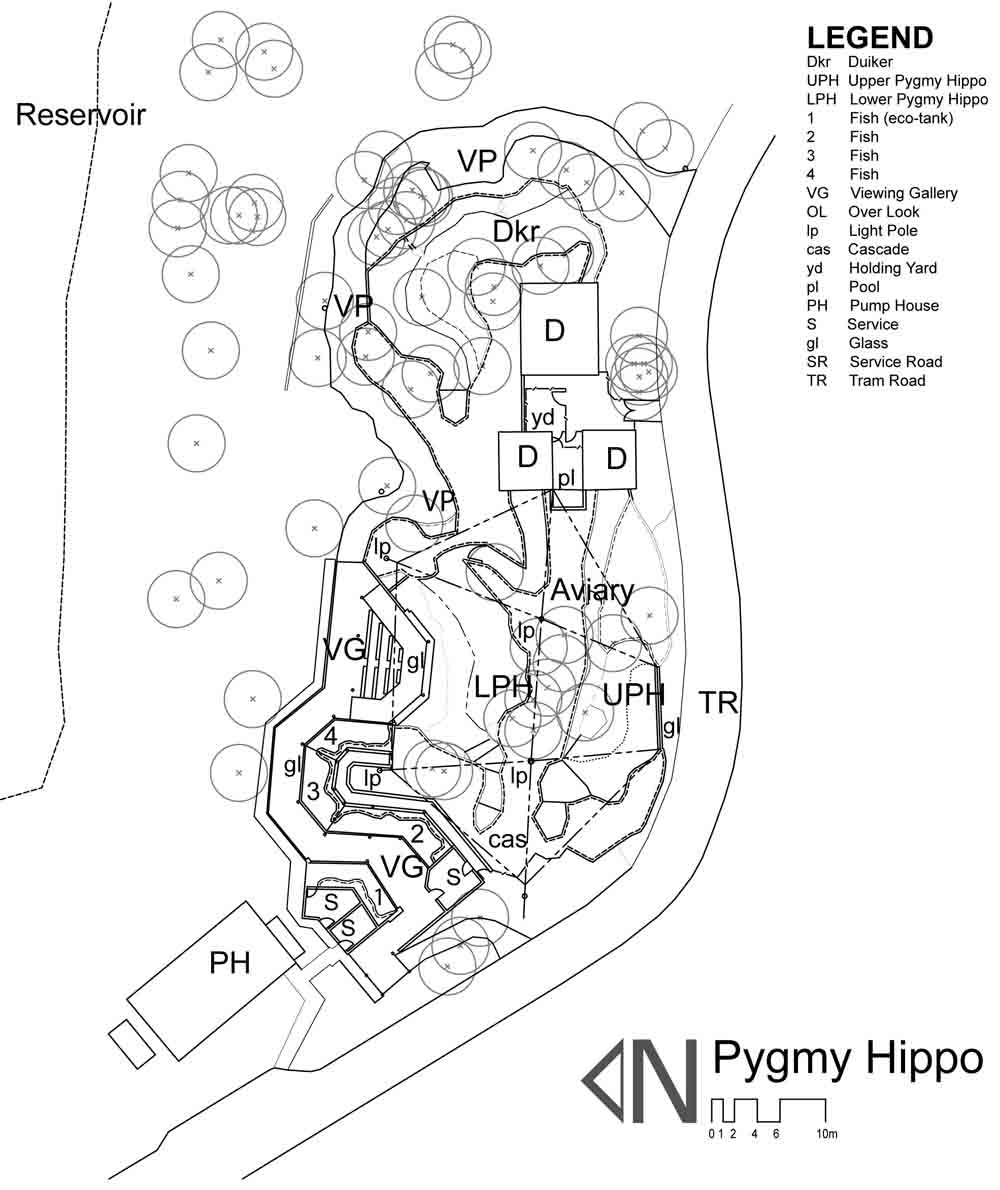 Plan of the Pygmy Hippo Exhibit