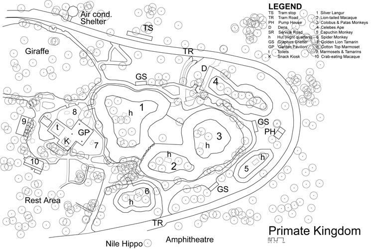 ‘Primate Kingdom’ site plan
